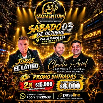 Cumbia para Bailar en Momentum - Musica y Show en Vivo en Providencia