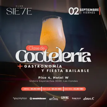 Coctelería y fiesta en el piso 4 del Hotel W - Fiestas y Comida en Las Condes