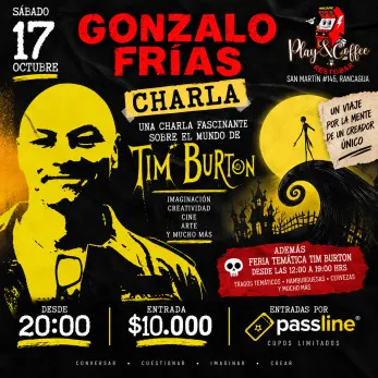 Charla sobre Tim Burton con Gonzalo Frías - Comunidad y Talleres en Rancagua