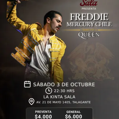 Tributo a Freddie Mercury y Queen en Talagante - Musica y Show en Vivo en Talagante