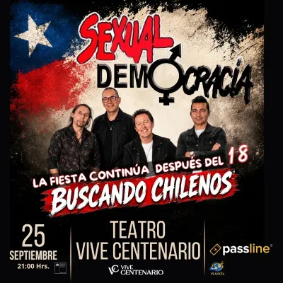 Sexual Democracia trae su show Buscando Chilenos a La Serena - Musica y Show en Vivo en La Serena