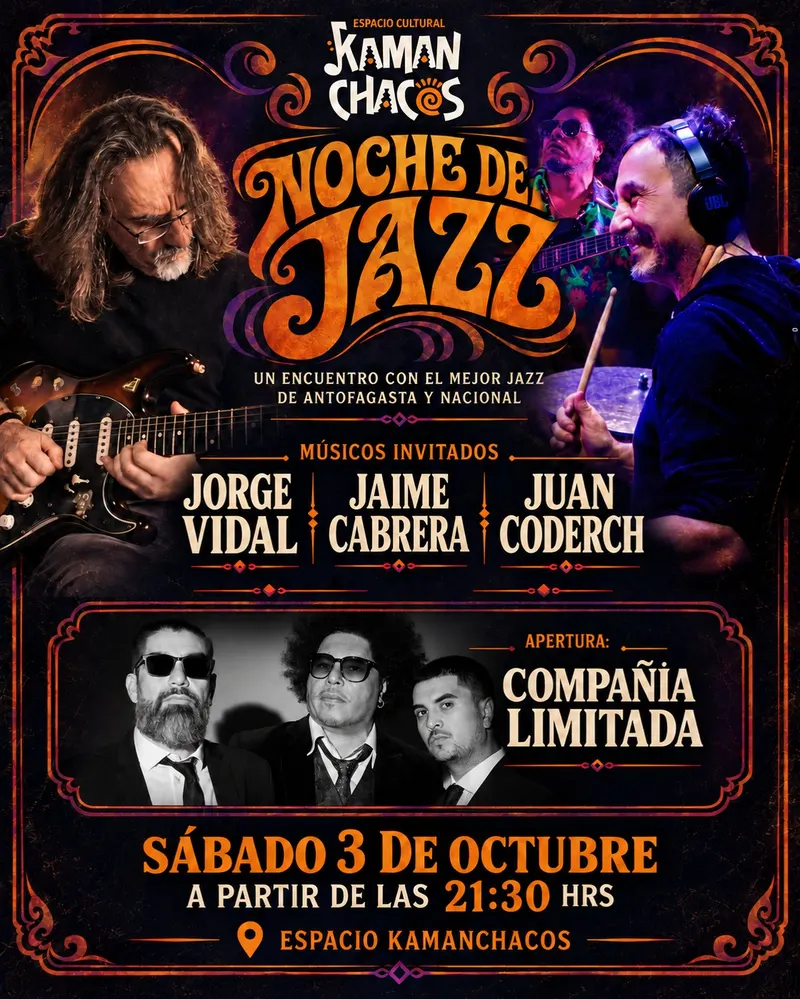 Noche del Jazz en Espacio Kamanchacos - Musica y Show en Vivo en Antofagasta