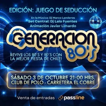 Fiesta ochentera: Juego de Seducción - Fiestas y Comida en Santiago